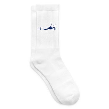 Helicopter Helicopter Heartbeat - Tennis socks - white - Right