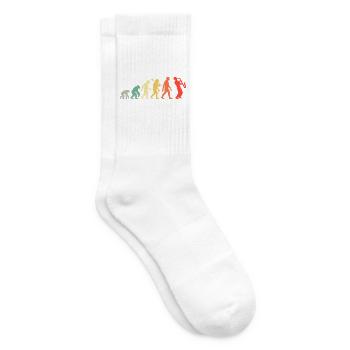 Saxophonist Evolution - Retro Saxophone Musician - Tennis socks - white - Right
