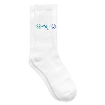 Geschenkidee für eine Bouldererin mit Felsklettern - Tennissocken - Weiß - Rechts