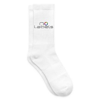 No Labels – Minimalistisches Pride & LGBTQ Design - Tennissocken - Weiß - Rechts