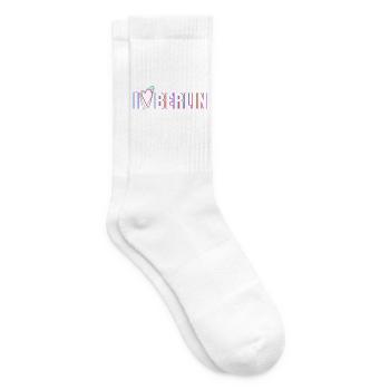 I Love Berlin Statement - Tennissocken - Weiß - Rechts