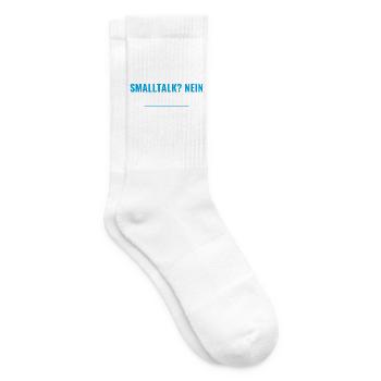 Shirt für Entwickler – Smalltalk? Nein danke - Tennissocken - Weiß - Rechts
