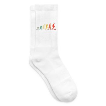 Retro Metalldetektor Evolution Für Sondler - Tennissocken - Weiß - Rechts