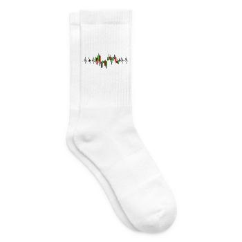 Trader Herzschlag Aktien Krypto Diagramm - Tennissocken - Weiß - Rechts