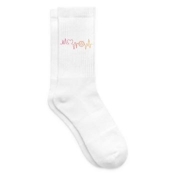 Volleyball Herzschlag Volleyballspieler - Tennissocken - Weiß - Rechts