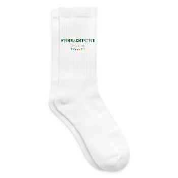 Weihnachtszeit – Nun also das | Humor Statement - Tennissocken - Weiß - Rechts