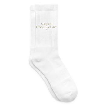 Neuer Lebensabschnitt schöner Text Ruhestand Shirt - Tennissocken - Weiß - Rechts