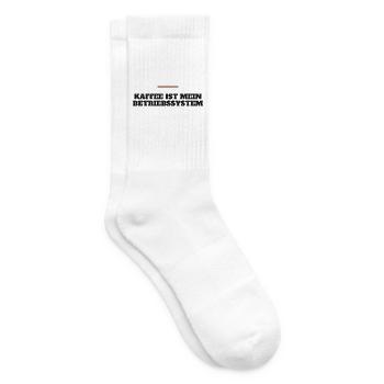 Kaffee ist mein Betriebssystem - Tennissocken - Weiß - Rechts