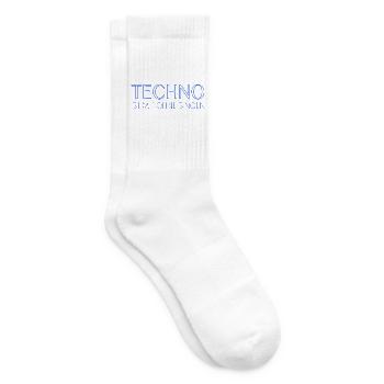 Techno ist mit ohne singen - Tennissocken - Weiß - Rechts