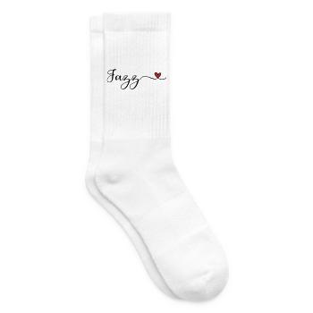 Jazz Heart Typografie - Tennissocken - Weiß - Rechts