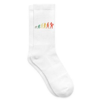 Retro Akkordeon Evolution Für Harmonika Spieler - Tennissocken - Weiß - Rechts