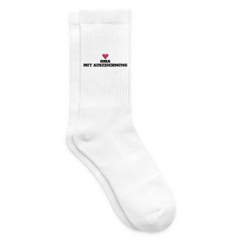 Oma mit Auszeichnung - Tennissocken - Weiß - Rechts