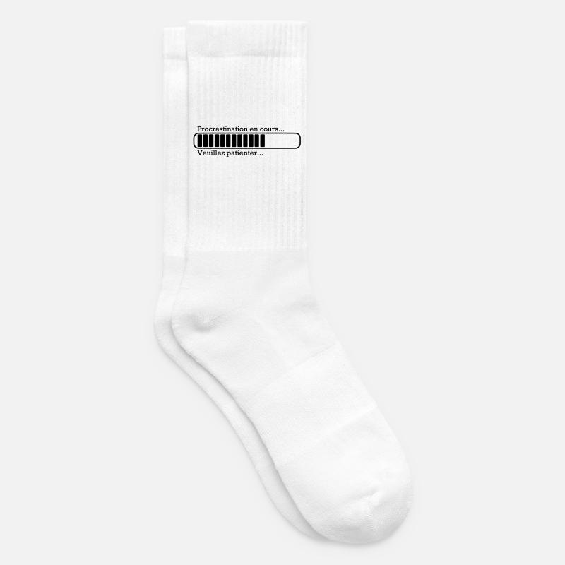 Procrastination in progress ... - Tennis socks - white