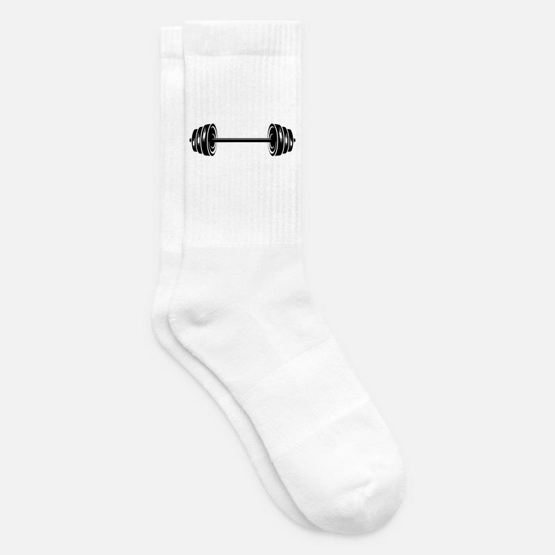 Poids haltères disques haltères haltères - Chaussettes de tennis - blanc
