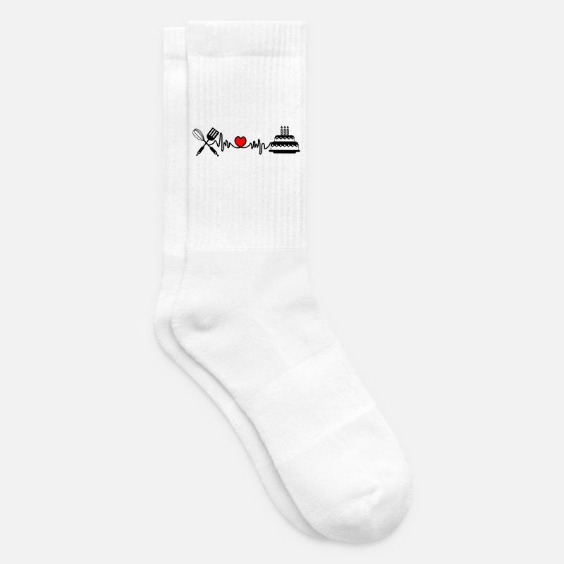 Cardio Herzfrequenz Küche 3 - Tennissocken - Weiß