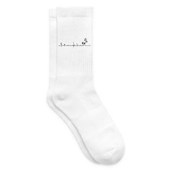 Cheval battant de cœur - Chaussettes de tennis - blanc - Droite