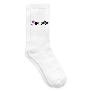 Jogamaster - Typographic OM (3-Color) - Tennis socks - white - Right