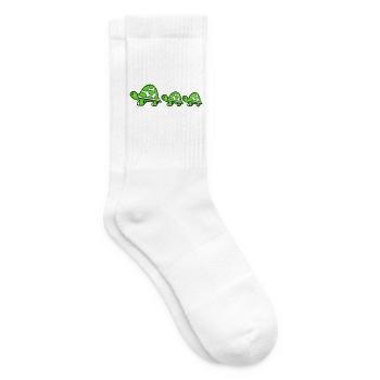 Tortue Famille Maman Papa 2 Enfants Maman Mignon - Chaussettes de tennis - blanc - Droite