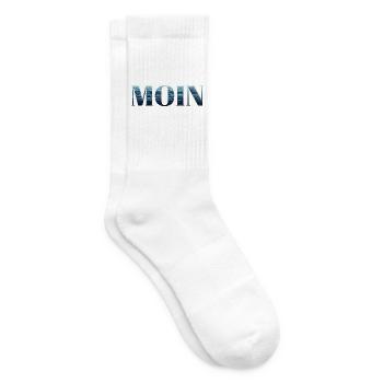 MOIN & Moinsen aus dem Norden. In Norddeutschland  - Tennissocken - Weiß - Rechts
