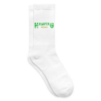 Geschenk für Aidan - Tennissocken - Weiß - Rechts