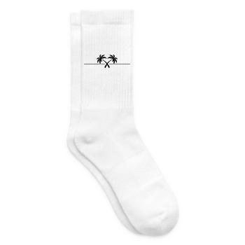 Île du symbole du palmier - Chaussettes de tennis - blanc - Droite