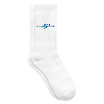 Snowboard illustration for snowboard for women - Tennis socks - white - Right