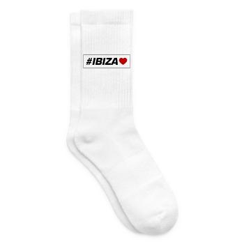 Ibiza Hashtag Herz - Tennissocken - Weiß - Rechts