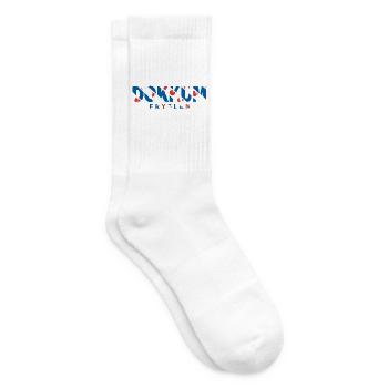 Dokkum Friesland Fryslan Flag Shirt, Hoodie, Bag - Tennis socks - white - Right