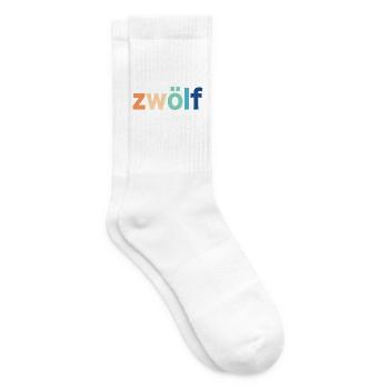 12. Geburtstag Zwölf - Tennissocken - Weiß - Rechts
