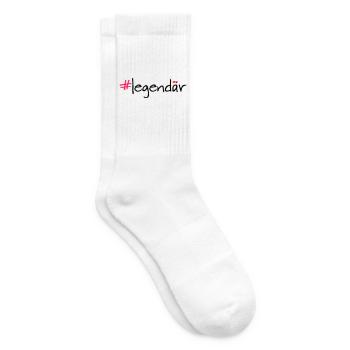 Legendary Hashtag Saying Shirt - Tennis socks - white - Right