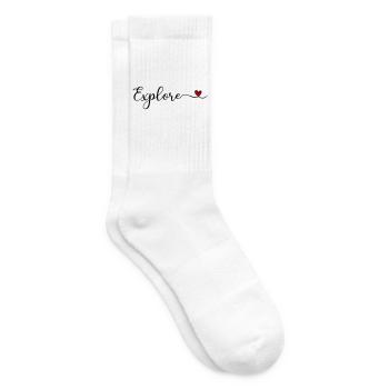 Explorez la typographie avec un cœur - Chaussettes de tennis - blanc - Droite