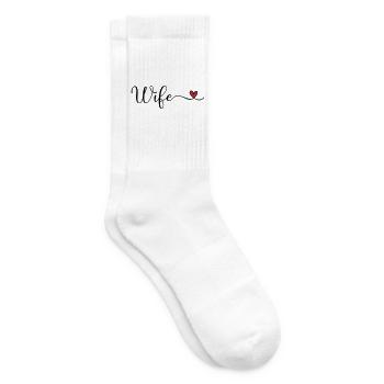 Typographie du cœur de l’épouse - Chaussettes de tennis - blanc - Droite