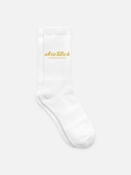 Absichtlich überdurchschnittlich – Humor Statement - Tennissocken - Weiß