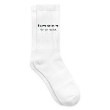 RUHESTAND. RUHESTAND. PENSIONIERT. RUHESTAND - Tennissocken - Weiß - Rechts