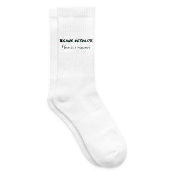 RUHESTAND. RUHESTAND. PENSIONIERT. RUHESTAND - Tennissocken - Weiß - Rechts