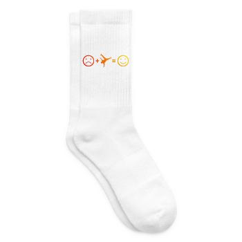 Geschenkidee für einen Hip-Hop-Tänzer mit B-Boying - Tennissocken - Weiß - Rechts