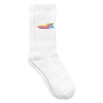  25 kmh Mofa Mofaroller Moped Mofafahrer Vintage - Tennissocken - Weiß - Rechts