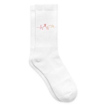 Laufen Joggen Herzschlag running - Tennissocken - Weiß - Rechts