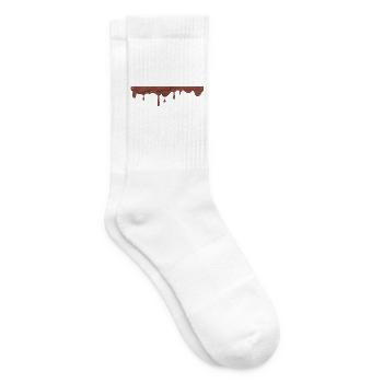 Lecker tropfende Schokoladencreme - Tennissocken - Weiß - Rechts