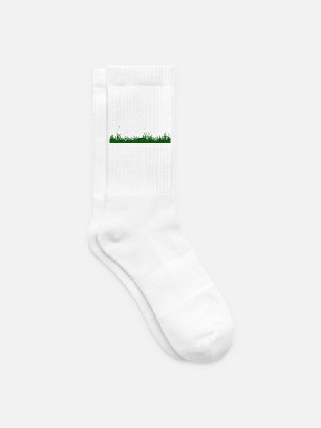 Gras Boden Wiese Graswiese - Tennissocken - Weiß