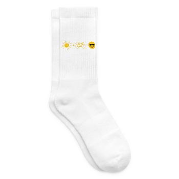 Sonne und Fahrrad - Tennissocken - Weiß - Rechts