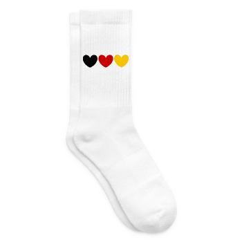 Maillot de fan en forme de cœur des couleurs de l’Allemagne - Chaussettes de tennis - blanc - Droite