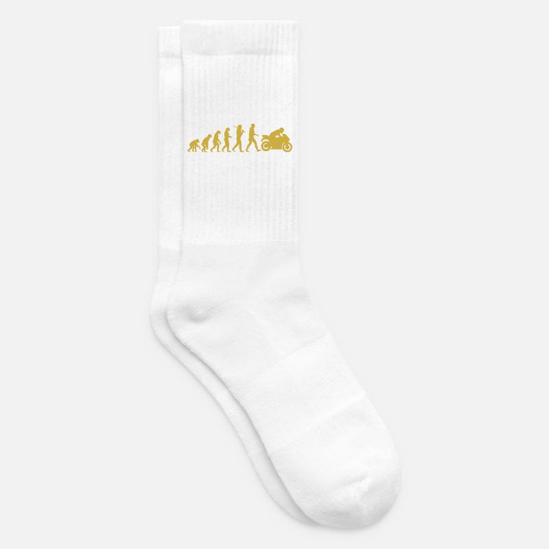 Motorrad-Evolution - Tennissocken - Weiß