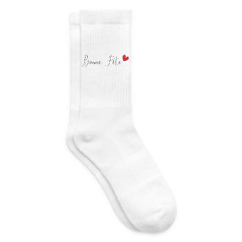BONNE FÊTE PAPA,PAPA,FÊTE DES PÈRES,BONNE FÊTE - Chaussettes de tennis - blanc - Droite