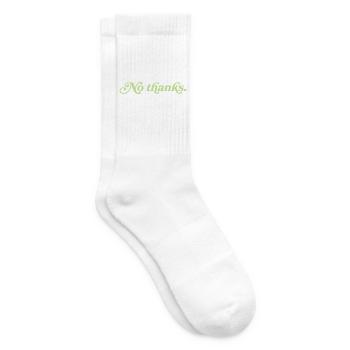 No thanks – Minimalistisches Statement - Tennissocken - Weiß - Rechts