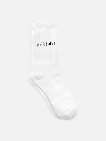 Hamster-Herzschlag - Tennissocken - Weiß