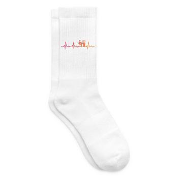 Entwickler von Programmierer Sunset Heartbeat - Tennissocken - Weiß - Rechts