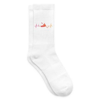 Canoeist Kayak Sunset Heartbeat Canoe - Tennissocken - Weiß - Rechts
