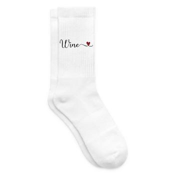 Wein Herzt - Tennissocken - Weiß - Rechts