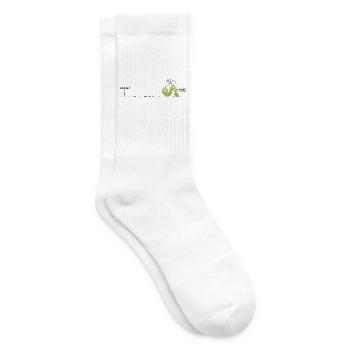 Inchworm Wurm Motivation Schritt für Schritt Humor - Tennissocken - Weiß - Rechts
